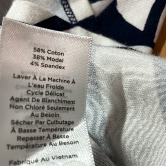 TALBOTS Graphic Botanical Maxi Jersey Knit Dress Back Zipper Black / White Sz M - Picture 8 of 10